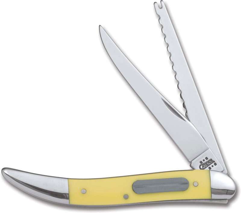 Case XX 120 320094fs Synthetic Yellow Fishing Folding Knife Pocket Folder  for sale online