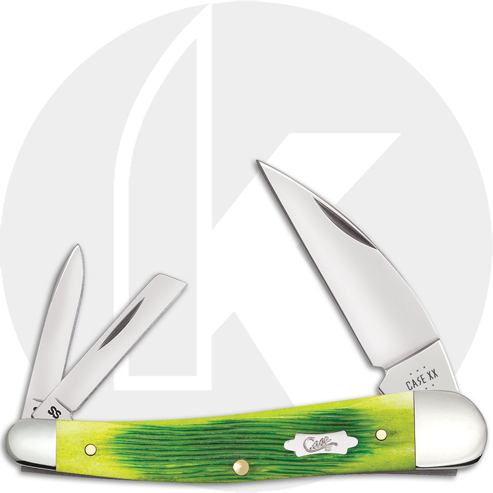 Case XX Seahorse Whittler 61047 Knife - Jigged Lime Green Bone - 6355WHSS