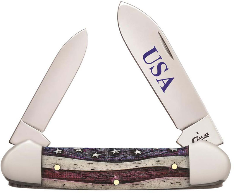 case canoe knife 64129 star spangled smooth natural bone