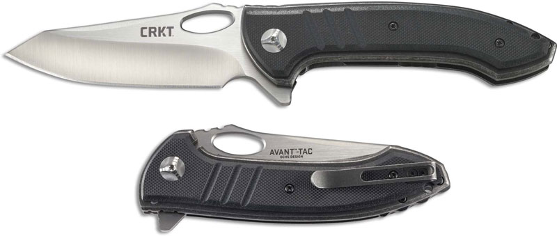 CRKT Avant Tac Knife 5820 - Eric Ochs EDC - Satin Modified Sheepsfoot ...