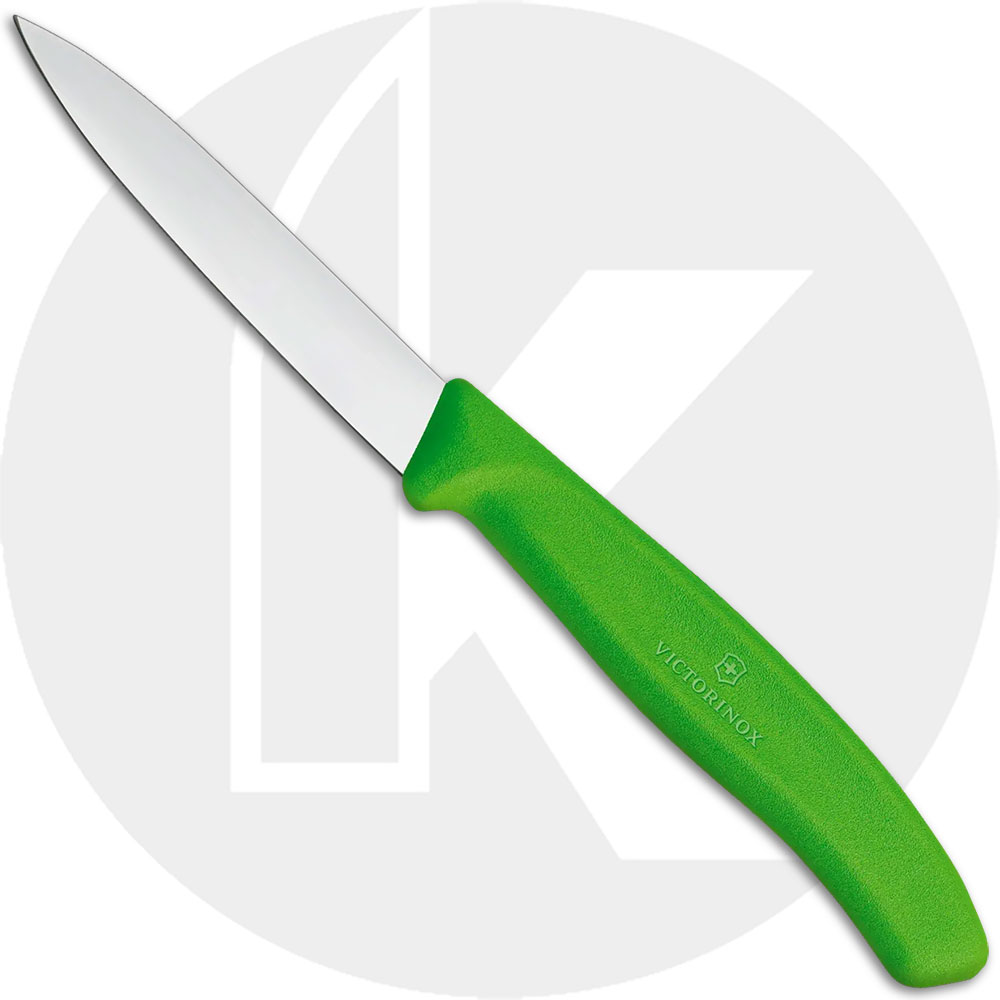 Victorinox Paring Knife with Green Handle, 6.7606.L114