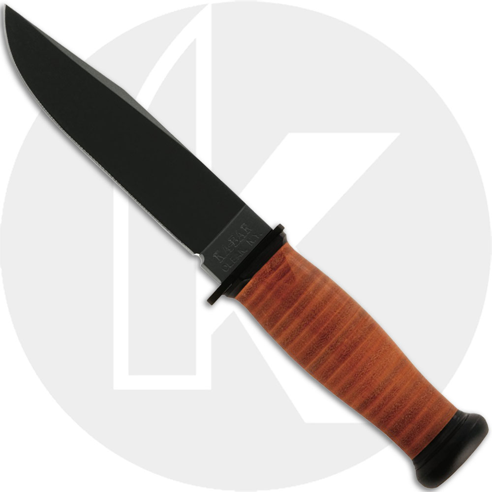 KABAR Mark I Knife, Leather Handle, KA-2225