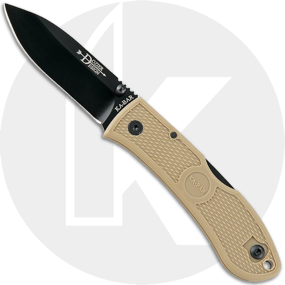 KA-BAR Knives KABAR Dozier Folding Hunter, Coyote Brown, KA-4062CB