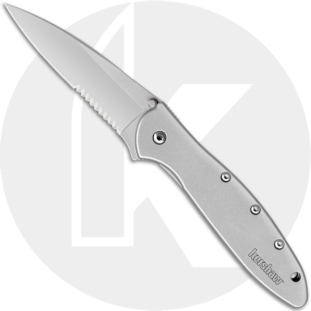 Kershaw Leek,  Part Serrated, KE-1660ST