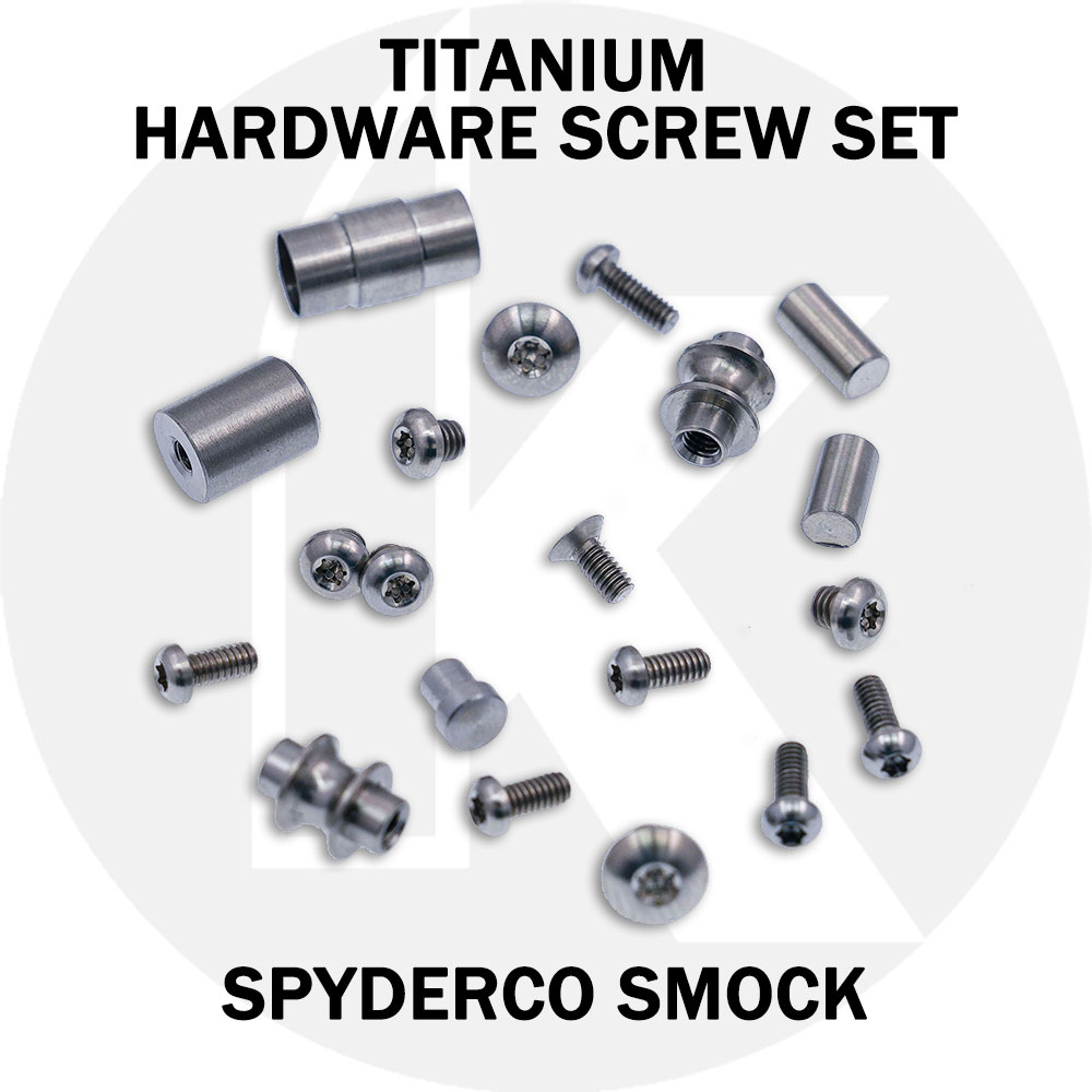 Spyderco Techno 7PC Titanium Screw Set plus Blade Stop Pin