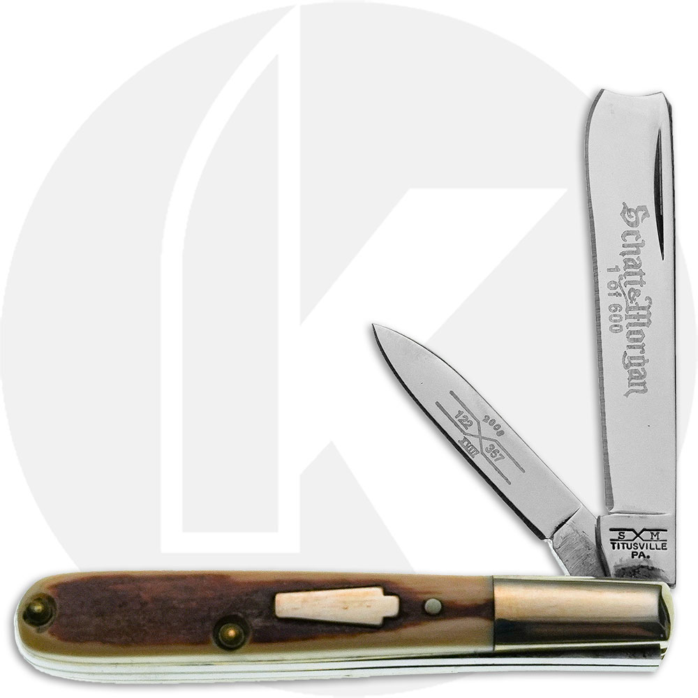 Queen Knives Schatt & Morgan Series XVIII 2008 Mini Barlow Knife, QN-122367