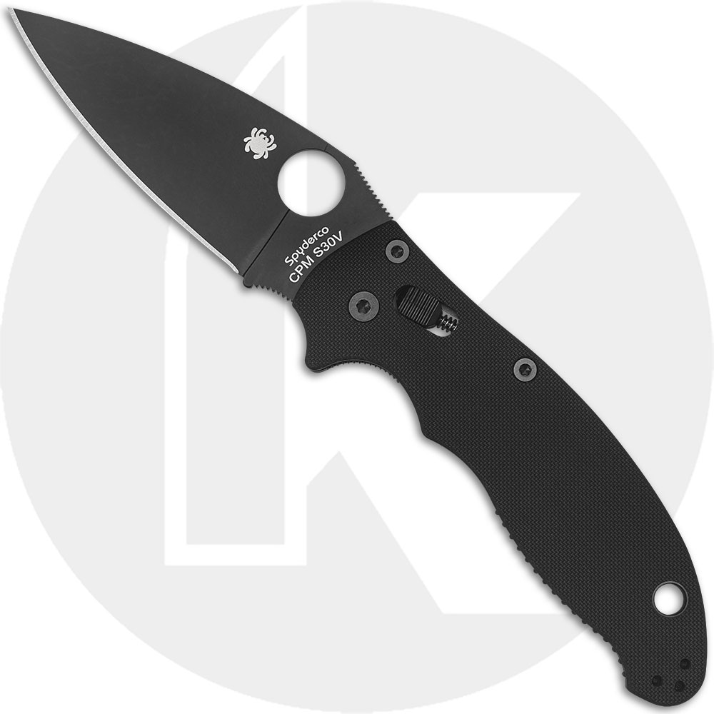 Spyderco Manix2 Knife, Black, SP-C101GPBBK2