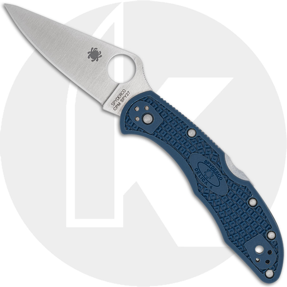 Spyderco Delica 4 C11PCBL Knife - CPM SPY27 - Cobalt Blue FRN