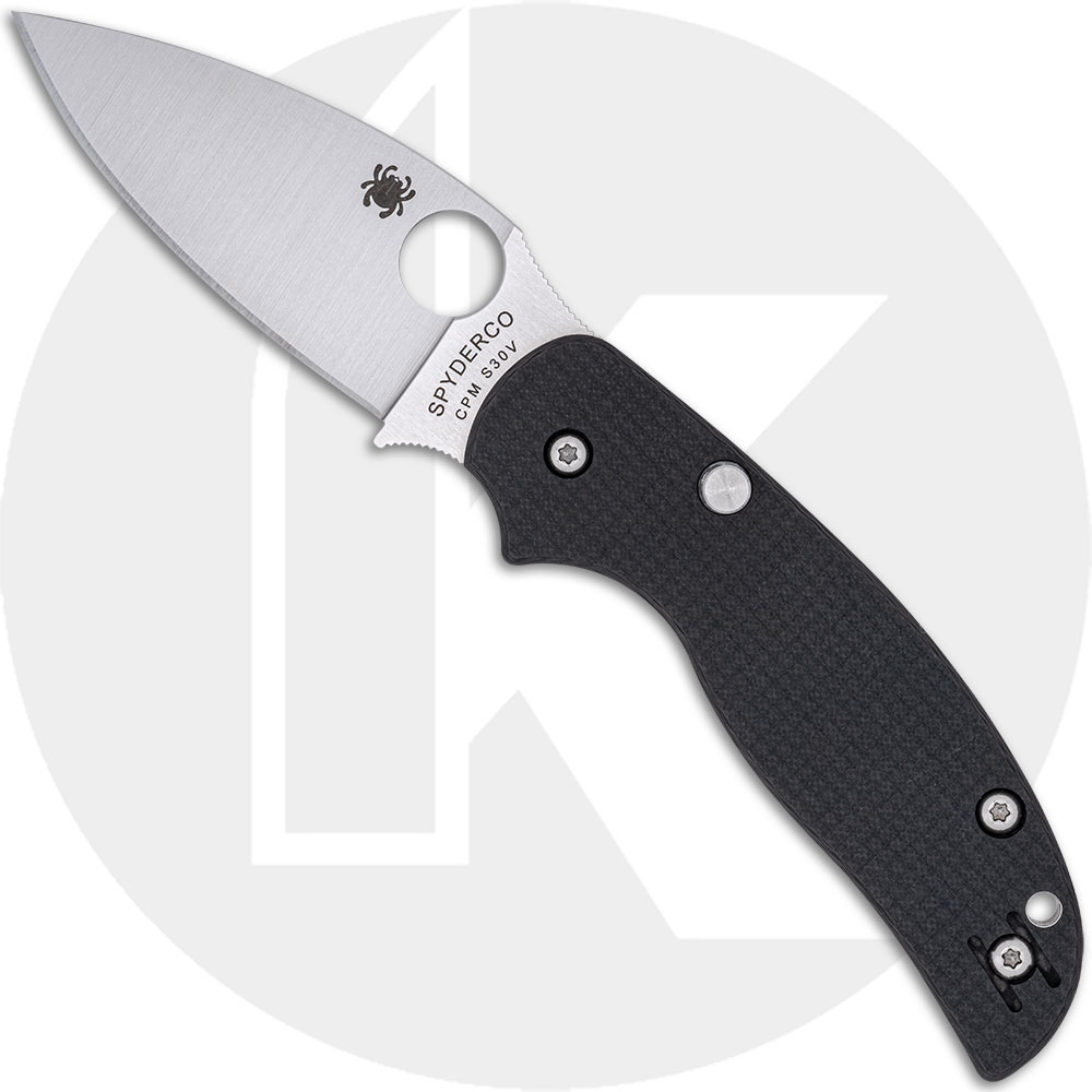 Spyderco Sage 6 C123CFBCLP Knife - CPM S30V Leaf - Carbon Fiber/G10 Laminate