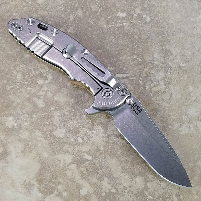 Rick Hinderer XM-18 Knife 3.5 Inch Spear Point Coyote G10 Stonewash ...