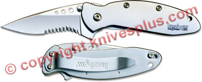 Kershaw Knives: Kershaw Scallion Knife, Frame Lock Part Serrated, KE-1620FLST