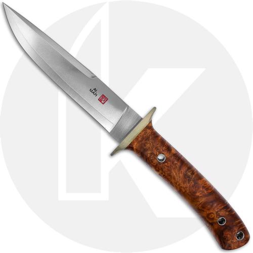 Al Mar Shiva Knife - Burl Quince Handle - 25th Anniversary - Discontinued - Serial Number 71 - BNIB