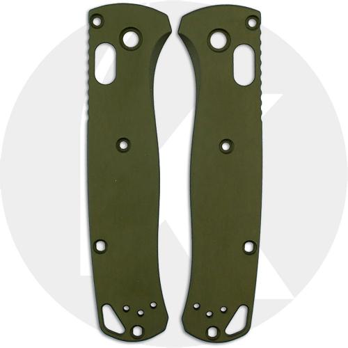 AWT Custom Aluminum Scales for Benchmade Bugout Knife - OD Green - USA Made