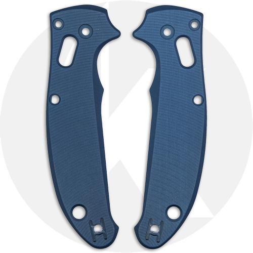 AWT Aluminum Scales for Spyderco Manix 2 Lightweight Knife - Agent Series - Linerless - Exclusive Midnight Blue Type III Hard Coat