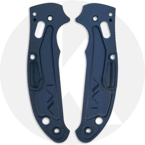 AWT Spyderco Manix 2 Lightweight Scales - Aggressive Agent - Linerless - Exclusive Midnight Blue Type III Hard Coat