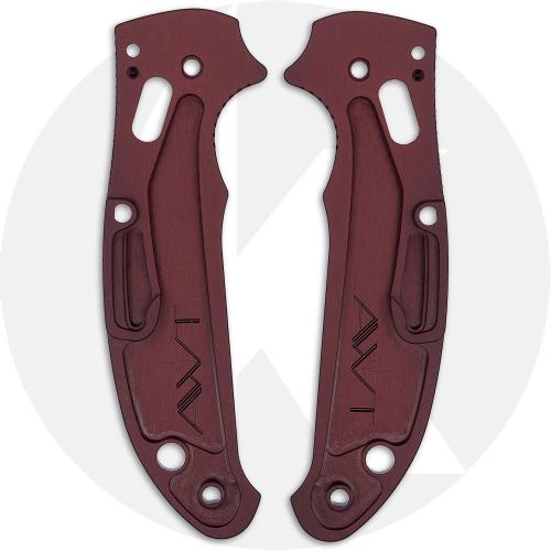 AWT Spyderco Manix 2 Lightweight Scales - Aggressive Agent - Linerless - Exclusive Oxblood Type III Hard Coat