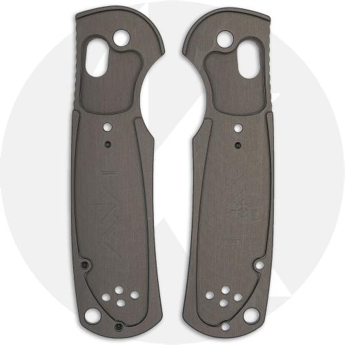 AWT Benchmade Mini Griptilian Scales - Archon Series - Sniper Grey Anodized - USA Made