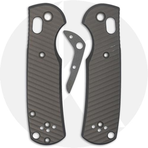 AWT Benchmade Mini Griptilian Scales - Archon Series - Sniper Grey Anodized - USA Made