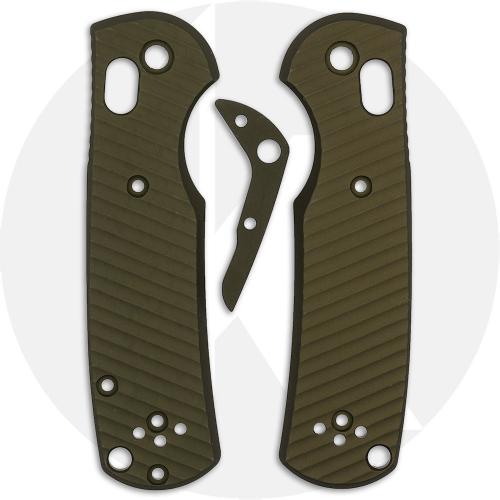 AWT Benchmade Mini Griptilian Scales - Archon Series - OD Green Anodized - USA Made