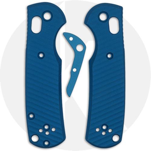 AWT Benchmade Mini Griptilian Scales - Archon Series - Cobalt Blue Anodized - USA Made