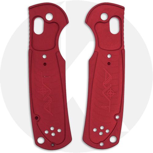 AWT Benchmade Mini Griptilian Scales - Archon Series - Weathered Red Anodized - USA Made