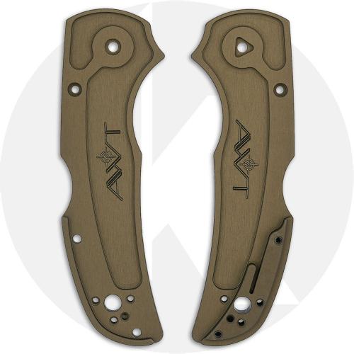 AWT Spyderco Native 5 Lightweight Scales - Agent Series - FDE Anodized - USA Made