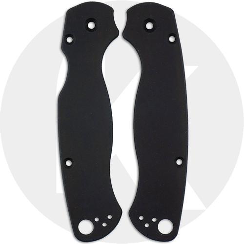 AWT Custom Aluminum Scales for Spyderco Para Military 2 Knife - Black - USA Made