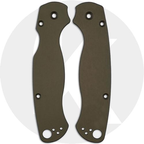 AWT Custom Aluminum Scales for Spyderco Para Military 2 Knife - Flat Dark Earth - USA Made