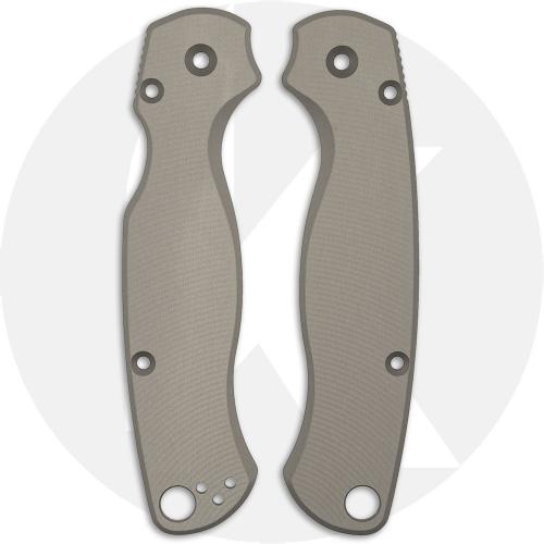 AWT Spyderco Para Military 2 CruCarta Scales - Agent Series - Sniper Grey Anodized - USA Made