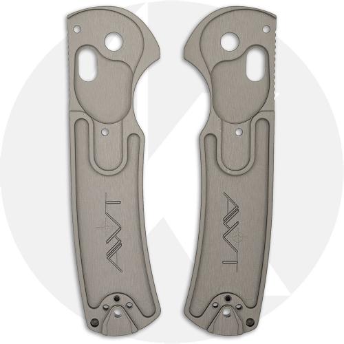 AWT Benchmade Redoubt Custom Aluminum Scales - Archon Series - Sniper Grey Anodized - USA Made