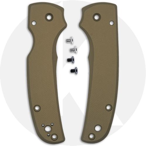 AWT Spyderco Shaman Scales - Agent Series - Clip Side Liner Delete - FDE Anodized - USA Made