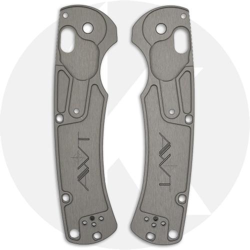 AWT Benchmade Taggedout Scales - Archon Series - Sniper Grey Anodized - USA Made