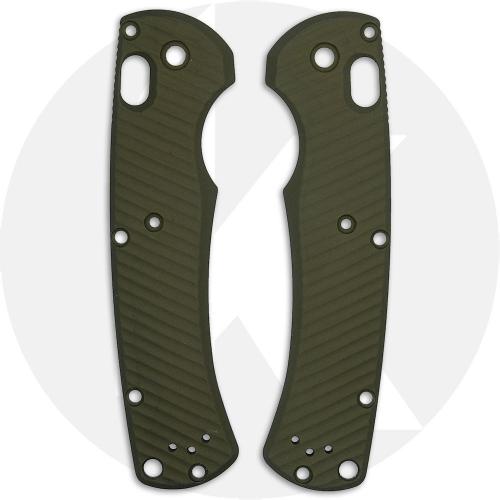 AWT Benchmade Taggedout Scales - Archon Series - OD Green Anodized - USA Made