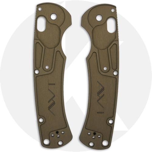 AWT Benchmade Taggedout Scales - Archon Series - FDE Anodized - USA Made