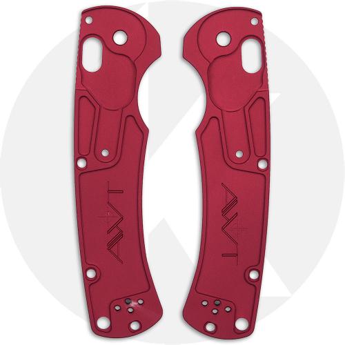 AWT Benchmade Taggedout Scales - Archon Series - Weathered Red Anodized - USA Made