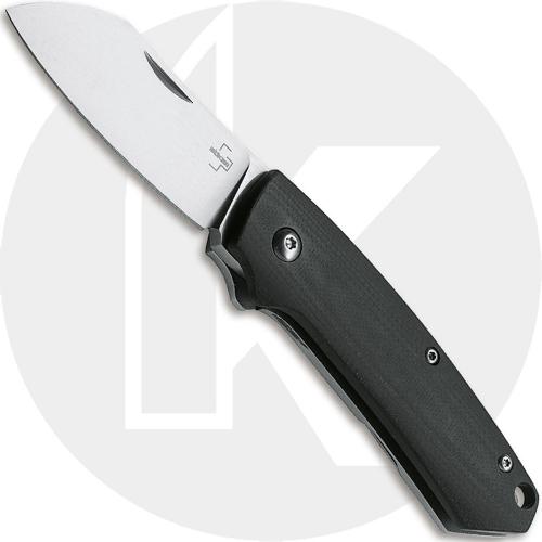 Boker Cox Pro G10 01BO314 - Jens Anso - Hairline D2 Sheepfoot - Black G10 and SS - Frame Lock Folder