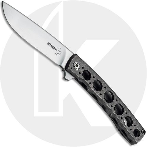 Boker Plus 01BO748 FR Mini Brad Zinker EDC Drop Point Titanium Frame Lock Flipper Knife