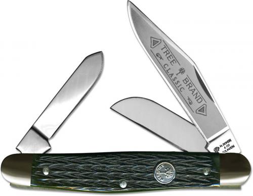 Boker Stockman Limited Jigged Dark Green Bone 117474JGB Traditional Pocket Knife German Made