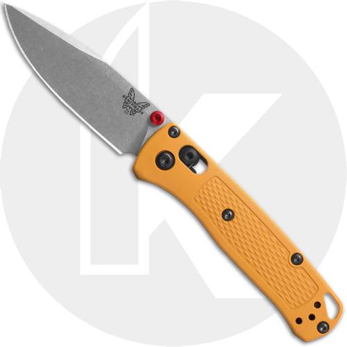 Benchmade Mini Bugout 533-08 Knife - Satin S30V Drop Point - Daybreak Yellow Grivory - USA Made