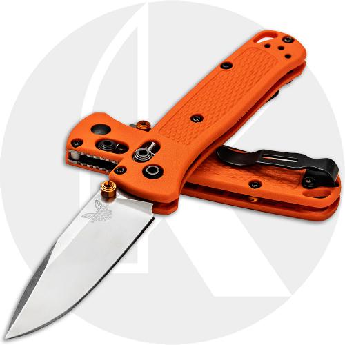 Benchmade Mini Bugout 533 Knife - Satin S30V Drop Point - Orange Grivory - AXIS Lock Folder - USA Made