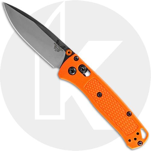 Benchmade Mini Bugout 533 Knife - Satin S30V Drop Point - Orange Grivory - AXIS Lock Folder - USA Made