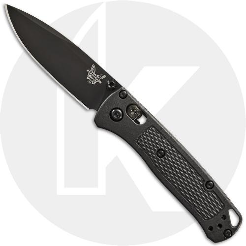 Benchmade Mini Bugout 533BK-2 Knife - Black S30V Drop Point - Black CF-Elite - AXIS Lock Folder - USA Made