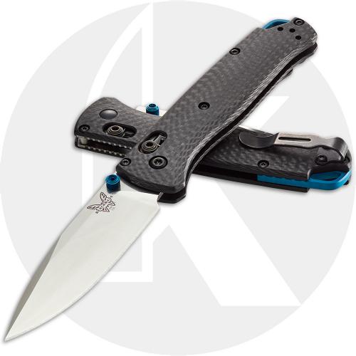 Benchmade Bugout 535-3 Knife - Satin S90V Drop Point - Carbon Fiber - AXIS Lock Folder - USA Made