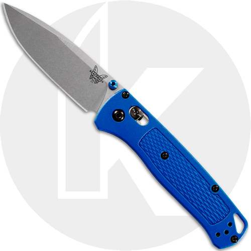 Benchmade Bugout 535 EDC Knife Drop Point Blue Grivory AXIS Lock Folder USA Made