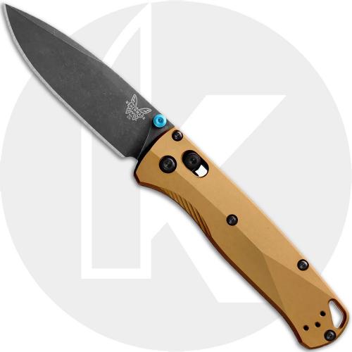 Benchmade Bugout 535BK-07 Knife - Black M390 Drop Point - Burnt Brass Aluminum - USA Made