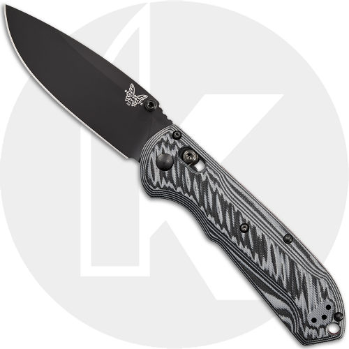 Benchmade 560-1 Freek M4 Knife 560BK-1 Black M4 Steel Drop Point, Gray and Black G10 AXIS Lock Folder USA Made