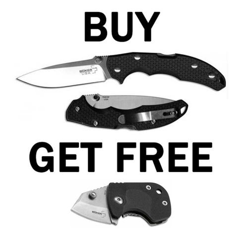 BUY Boker Plus USA Black Satin Knife (01BO370) GET Boker Plus DW-1 (01BO573)