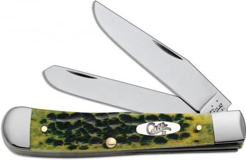 Case Trapper Knife, Green Apple Bone, CA-10281