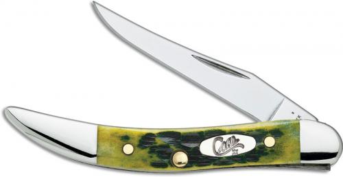 Case Small Texas Toothpick Knife, Green Apple Bone, CA-10282