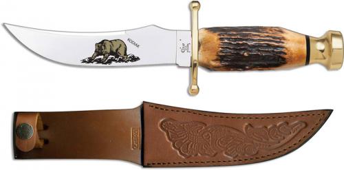 Case Kodiak Hunter 10360 Knife Limited Genuine Burnt Stag Hunting Knife with Kodiak Detailing